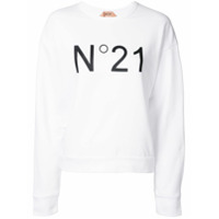 Nº21 Moletom com estampa de logo - Branco