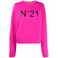 Nº21 Moletom com estampa de logo - Rosa