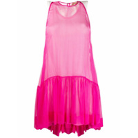 Nº21 Vestido evasê sem mangas - Rosa