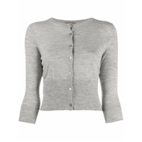 N.Peal Cardigan cropped de cashmere - Cinza