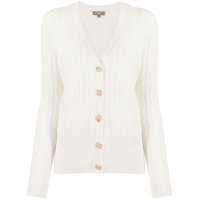 N.Peal Cardigan gola V de tricô - Neutro