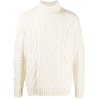 Nudie Jeans cable-knit jumper - Branco