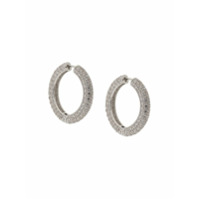 NUMBERING Par de brincos de argola - Prateado