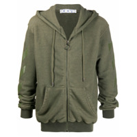 Off-White Arrows zip-up hoodie - Verde