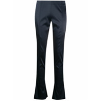 Off-White Calça flare cintura baixa - Azul