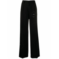 Off-White Calça flare com estampa - Preto