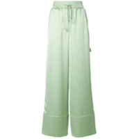 Off-White Calça pantalona - Verde