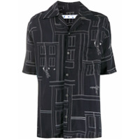 Off-White Camisa com estampa - Azul