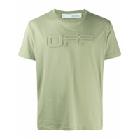 Off-White Camiseta com logo gravado - Verde