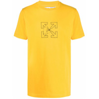 Off-White Camiseta Logo Workers - Amarelo