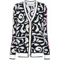 Off-White Cardigan com padronagem - Preto