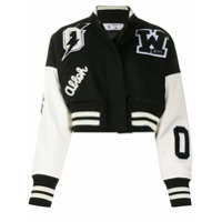 Off-White Jaqueta bomber cropped - Preto