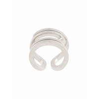 Off-White logo-engraved ring - Prateado