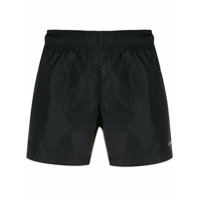 Off-White logo print swim shorts - Preto