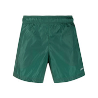 Off-White logo print swim shorts - Verde