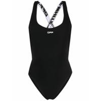 Off-White Maiô com logo - Preto