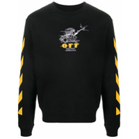 Off-White Moletom com bordado - Preto