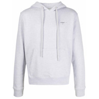 Off-White Moletom com capuz e patch - Cinza