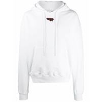 Off-White Moletom com logo e capuz - Branco