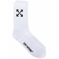 Off-White Par de meias de tricô - Branco