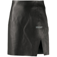 Off-White Saia com fenda lateral - Preto