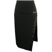 Off-White Saia com fenda lateral - Preto