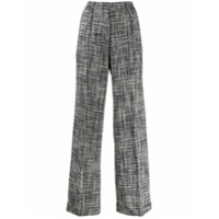 Off-White tweed wide-leg trousers - Azul