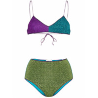 Oséree Biquíni Lumiere color block - Azul