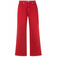 Osklen Calça jeans cropped - Vermelho