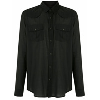 Osklen Camisa lisa com bolsos - Preto