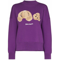 Palm Angels bear-print sweatshirt - Roxo