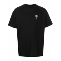 Palm Angels Camiseta com logo bordado - Preto