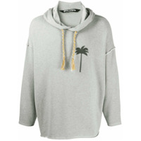 Palm Angels palm tree print hoodie - Cinza