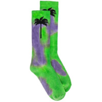 Palm Angels Par de meias tie-dye - Verde