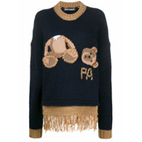 Palm Angels Suéter com franjas - Azul