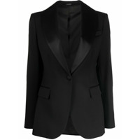 P.A.R.O.S.H. Blazer com barra de cetim - Preto