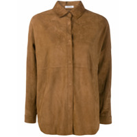 P.A.R.O.S.H. Camisa oversized de couro - Marrom