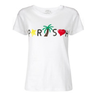 P.A.R.O.S.H. Camiseta com logo de paetês - Branco