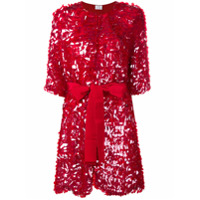 P.A.R.O.S.H. Casaco com cinto e paetê - Vermelho