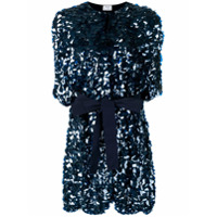 P.A.R.O.S.H. Casaco com cinto e paetês - Azul