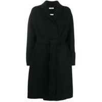 P.A.R.O.S.H. Casaco oversized com cinto - Preto