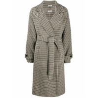 P.A.R.O.S.H. Casaco xadrez com cinto - Branco