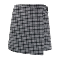 P.A.R.O.S.H. checked mini skirt - Cinza