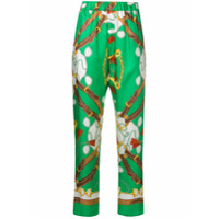 P.A.R.O.S.H. printed tapered trousers - Verde