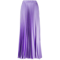 P.A.R.O.S.H. Saia cintura alta com pregas - Roxo