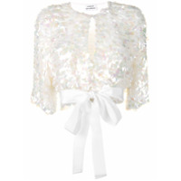 P.A.R.O.S.H. sequin cropped jacket - Branco