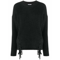 P.A.R.O.S.H. tie-fastening ribbed jumper - Cinza