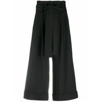 P.A.R.O.S.H. tie-waist culottes - Preto