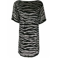 P.A.R.O.S.H. Vestido animal print - Preto