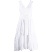 P.A.R.O.S.H. Vestido evasê com cinto - Branco